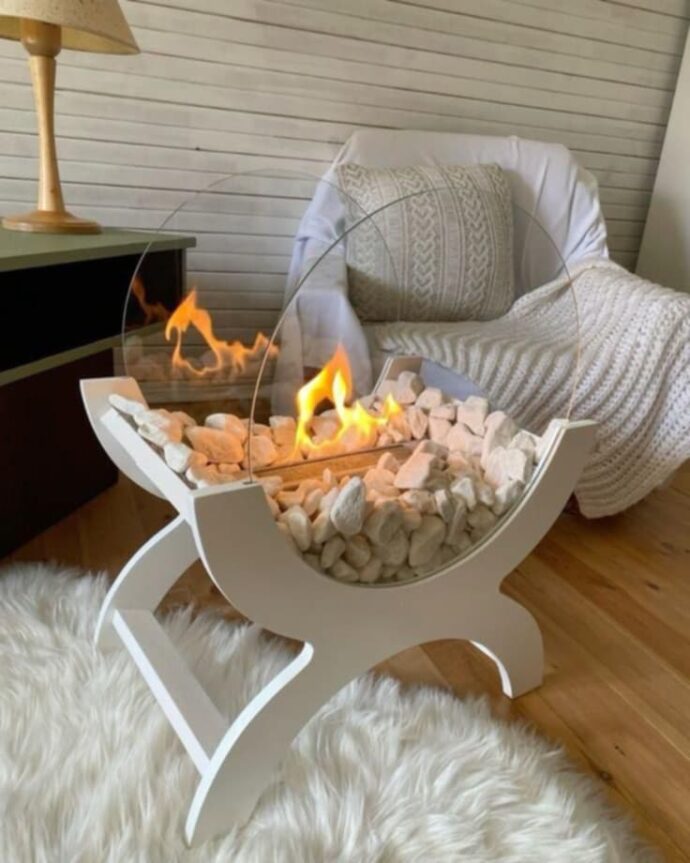 مدفأة ديكور فاخرة بتصميم كلاسيكي