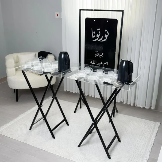 ⁦مجموعة الضيافة الفاخرة 3 طاولات خدمة⁩ - الصورة ⁦2⁩